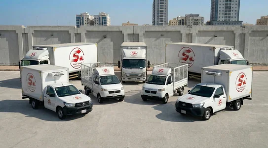 أسطول شاحنات شركة نقل عفش السهام لنقل العفش بين المدن