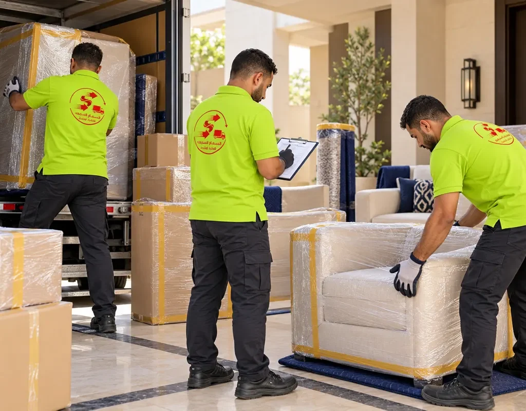 نقل عفش من سكاكا الى الدمام — مراجعة قائمة الأثاث والكراتين (صورة توضيحية)